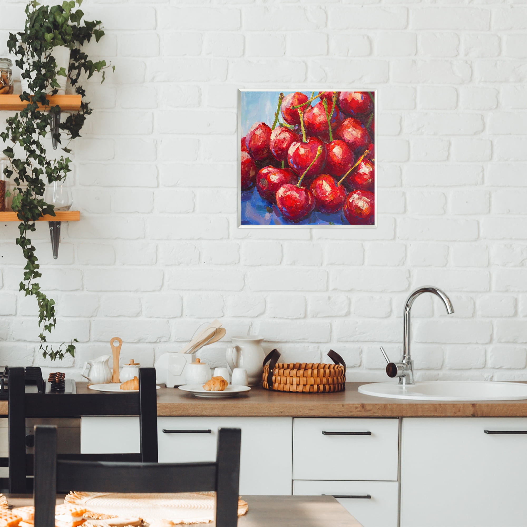 Stupell Industries Luscious Red Cherries of Summer Wall Plaque Art, design by Petal Prints Design