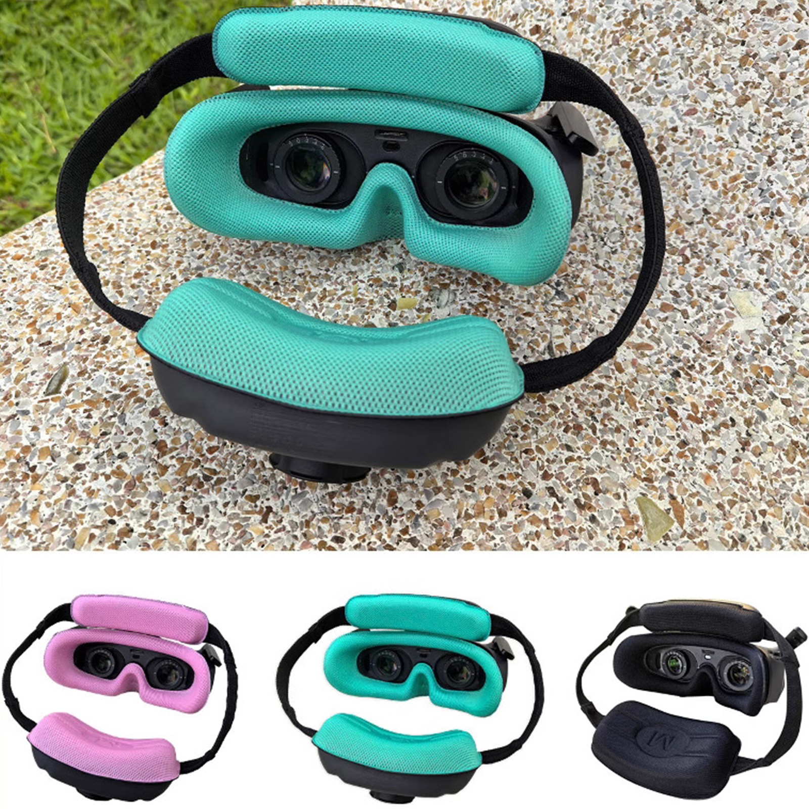Silicone Foam Pad Sponge Eye Pad Face Mask For Goggles 3 Lens Protective Cover Dustproof Face Cover Replacement Part