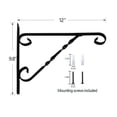 thumbnail image 3 of Soporte para plantas colgantes, paquete de 2 ganchos para macetas de pared con tornillos de hierro incluidos, campanillas de viento para interior, maceta, farol, decoración de patio interior, 3 of 5