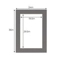 thumbnail image 3 of Charcoal Acid Free 24x36 Picture Frame Mats with White Core Bevel Cut for 20x30 Pictures - Fits, 3 of 3