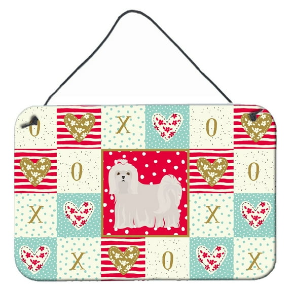 Carolines Treasures CK5861DS812 Maltese Love Wall or Door Hanging Prints 8x12 multicolor