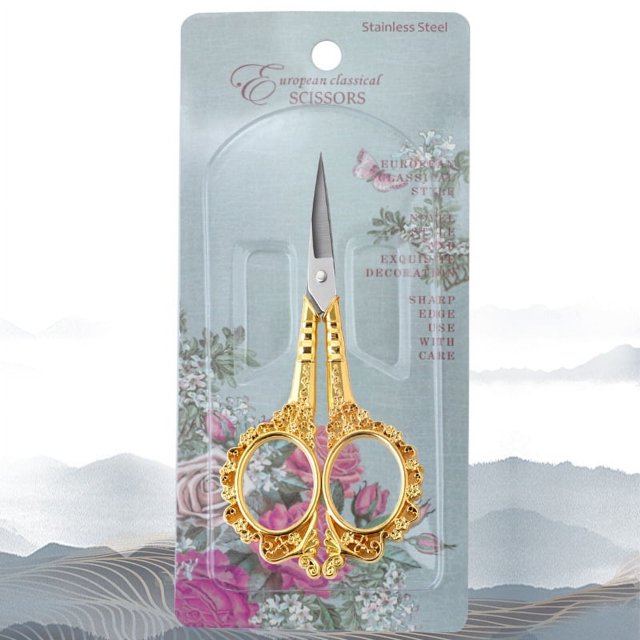 Tijeras vintage de acero inoxidable para el hogar, tijeras para bordar lana, tijeras para bolsitas de té, tijeras para estudiantes y oficina