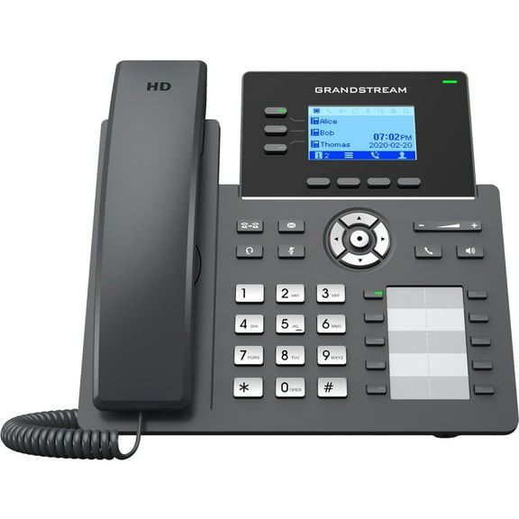 Grandstream GRP2604P IP Phone, Corded, Corded, 5 Multiple Conferencing, Wall Mountable, Desktop