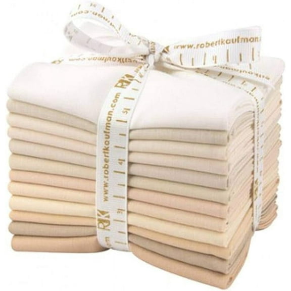 Studio RK Kona Cotton Solids Not Quite White 12 Fat Quarter Bundle Robert Kaufman Fabrics FQ-909-12