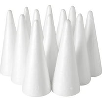 PEACNNG 12 Pack Foam Tree Cones for DIY Crafts, Bulk for DIY Christmas Gnomes, Holiday Decor Conical foam ultra-light clay filler cone-shaped poly dragon diy handmade material