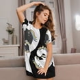 thumbnail image 3 of Disketp Unicorn in Yoga para Camisón Corto de Manga Corta para Mujeres, Camisón Cómodo con Escote Redondo, Bonito y Confortable, 3 of 6
