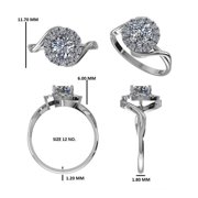 Semi Mount Brilliant Round Cut Solitaire Halo Bypass Ring