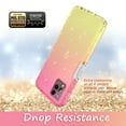 thumbnail image 4 of T-Mobile Revvl 6 Pro 5G Case, Rosebono Hybrid Glitter Sparkle Transparent Colorful Gradient TPU Skin Cover Protection Case For T-Mobile Revvl 6 Pro 5G (Gold/Pink), 4 of 4