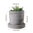 thumbnail image 2 of Mini Cute Flowerpot With Tray Cement Flowerpot Creative Simple Succulent Plants Flowerpot, 2 of 11