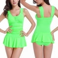thumbnail image 2 of GYUJNB Womens One Piece Swimsuits Skirt Swimsuit Belly Thin Skirt Solid Color Temperament Swimsuit,L, 2 of 9
