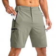 thumbnail image 2 of OIOLOYJM Mens Golf Shorts Elastic Waistband Business Work Relaxed Fit Casual Outdoor Gym Joggers Classic Hiking Sweat Shorts with Multi Pockets Mint Green M, 2 of 6
