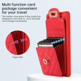 thumbnail image 4 of Phone Case for Samsung Galaxy S20 Ultra 5G Wallet Cover with Credit Card Holder Shoulder Crossbody Strap Long Lanyard Leather Cell Accessories S20ultra 20S S 20 A20 S2O 20ultra G5 Women Girls Men Red, 4 of 15