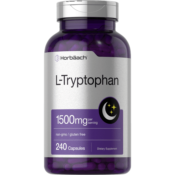 L Tryptophan 1500mg | 240 Capsules | Extra Strength | by Horbaach