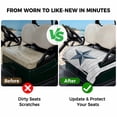 thumbnail image 4 of Golf Cart Seat Covers for 2 Seater, Texas Star Vintage Soft Microfiber Cart Seat Towel Blanket, Navy Blue Wooden Retro Absorbent Breathable Non Slip Bench Seats Protector for Golf Course 51"x31", 4 of 9