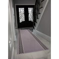 thumbnail image 3 of Custom Size Runner Rug Bordered Grey Color Greek Key Meander Design Roll Rug Runner Choice of Your&nbsp;Length by Feet&nbsp;Slip Resistant Latex Back Cut to Size Runner Rugs Customize in USA Facility, 3 of 9