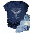 thumbnail image 4 of KimSoong Woman Vintage Rock Band T-Shirt Retro Bird Shirt Eagle Graphic Tees Retro Music Shirt Casual Short Sleeve Tops, Blue, 4 of 4