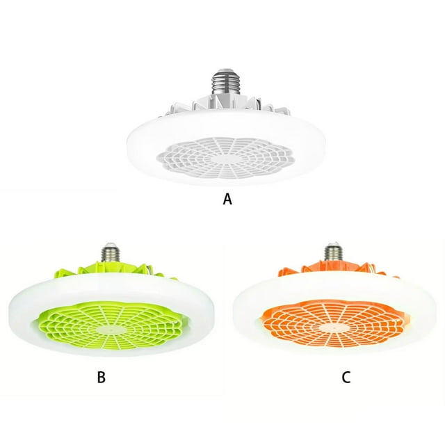 VONKY Quiet Powerful Fan Lights Ceiling Fixtures Multi-color Optional Socket Fan Light white