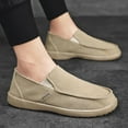 thumbnail image 3 of Men's Slip-on Loafers Comfortable Light-Weight Non Slip Canvas Comfortable Walking Shoes, 3 of 8