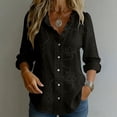 thumbnail image 3 of APEXFWDT Floral Boho V Neck Shirt Women Long Sleeve Button Down Shirts Casual Western Shirts, 3 of 5