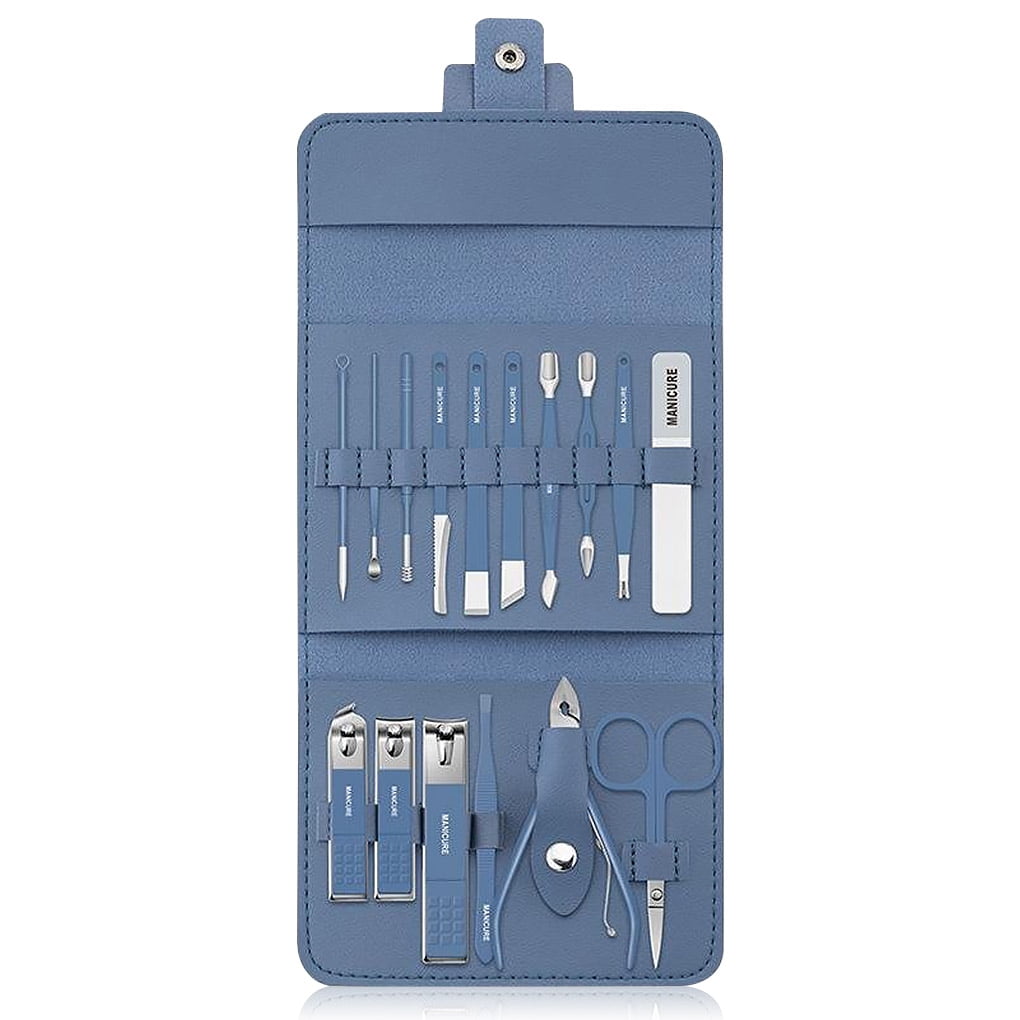 DTOWER 16 PCS Nail Clippers Set with Carry Case Pedicure Files Scissors