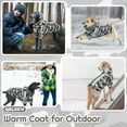 thumbnail image 2 of QBLEEV Warm Dog Winter Coat Windproof Cozy for Outdoor with Zipper Dog Cold Weather Jacket Fleece Lined for Large ,Small and Medium Dogs,Reflective Dog Clothes with Leash Hole,Grey Camo,2XL, 2 of 8