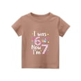 thumbnail image 5 of YOUYEDIAN 7 Year Old Birthday Girl Shirt - I was 6 Now I'm 7 67 Funny T-Shirt (Coffee, 9-10 Years), 5 of 5