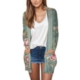 thumbnail image 2 of Pyhlmscde Womens Long Cardigan Lightweight Sweater Open Front Long Sleeve Outfits with Pockets, Daisy Cardigan for Women, Floral Cardigan for Women, Open Cardigans for Women Lightweight, 2 of 5