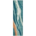 thumbnail image 2 of Addison Rugs Chantille Indoor/Outdoor Transitional Waves Teal Washable Runner Rug, 2'3" x 7'6", 2 of 6
