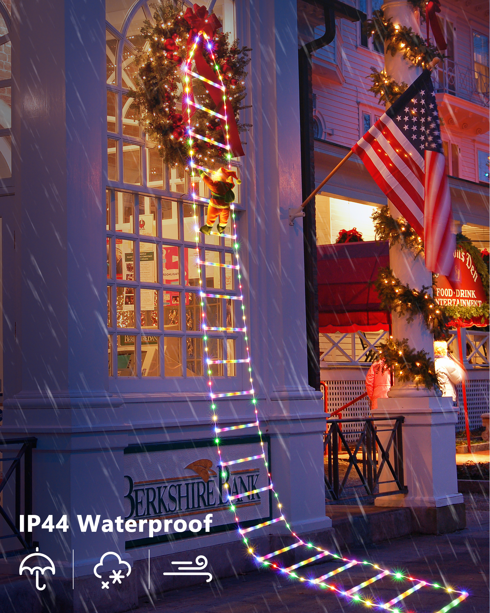 Toodour 10ft LED Christmas Ladder Lights Multicolor photo 4