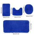 thumbnail image 2 of Non Slip Bath Mat Set Absorbent Plush Floor Mats for Bathroom Blue 3 Piece Set with Rubber Backing Soft Anti Slip Shower Rug Set, 2 of 6