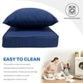 thumbnail image 6 of Outdoor Seat Cushion Set 19 x 19 Inch Waterproof & Fade Resistant Patio Furniture Cushions with Removable Cover, Outdoor Sofa Replacement Seat & Back Cushions for Chair Sofa Couch, Navy Blue, 6 of 11