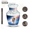 thumbnail image 2 of JAGASY Tiger Keepsake Urns for Human Ashes Adult Female, Blue Small Urns for Human Ashes, Water & Cloudy Sky Decorative Urn, Burial Mini Urn for Brother & Sister, (3 Inch), 2 of 7
