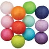 Just Artifacts 12pc Assorted Color Chinese Paper Lanterns (Size: 16-Inch)