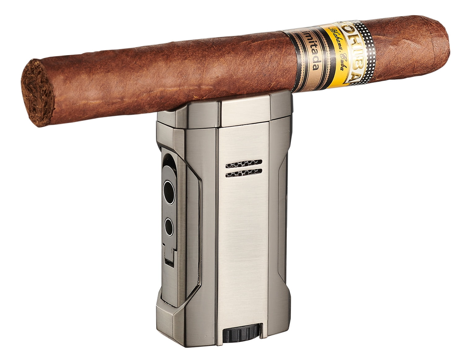 Visol Rhino 2.0 Gunmetal Quad Flame Torch Cigar Lighter