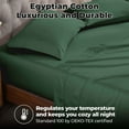thumbnail image 3 of Superior Egyptian Cotton 400 Thread Count Bed Sheet Set, King, Hunter Green, 3 of 10
