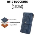 thumbnail image 7 of FALAN MULE Womens Wallet Ultra Slim Thin RFID Blocking Bifold Card Holder Leather Ladies Purse with Zipper Coin Pocket, 7 of 7