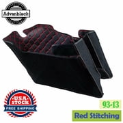 Advanblack Saddlebag Liners Red Thread Stitching Fits for 2013 and down Stretched Extended Hard Saddlebags