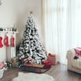 thumbnail image 1 of ALEKO CTS6FT01 Premium Artificial Snow Flocked Fir Holiday Christmas Tree, 6 Foot, 1 of 8