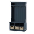 thumbnail image 5 of Twin Star Home 40" Hall Tree with Open Storage and Included Baskets, Fontana Blue, 5 of 10