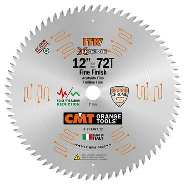 CMT USA 253.072.12 ITK Xtreme 12 Inch 72 Tooth Fine Finish Miter Saw Blade