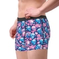 thumbnail image 5 of Cauagu Blue Flower Skull Print Boxer Briefs for Men,Comfortable Breathable Men's Underwear Moisture Wicking Underpants -X-Large, 5 of 8