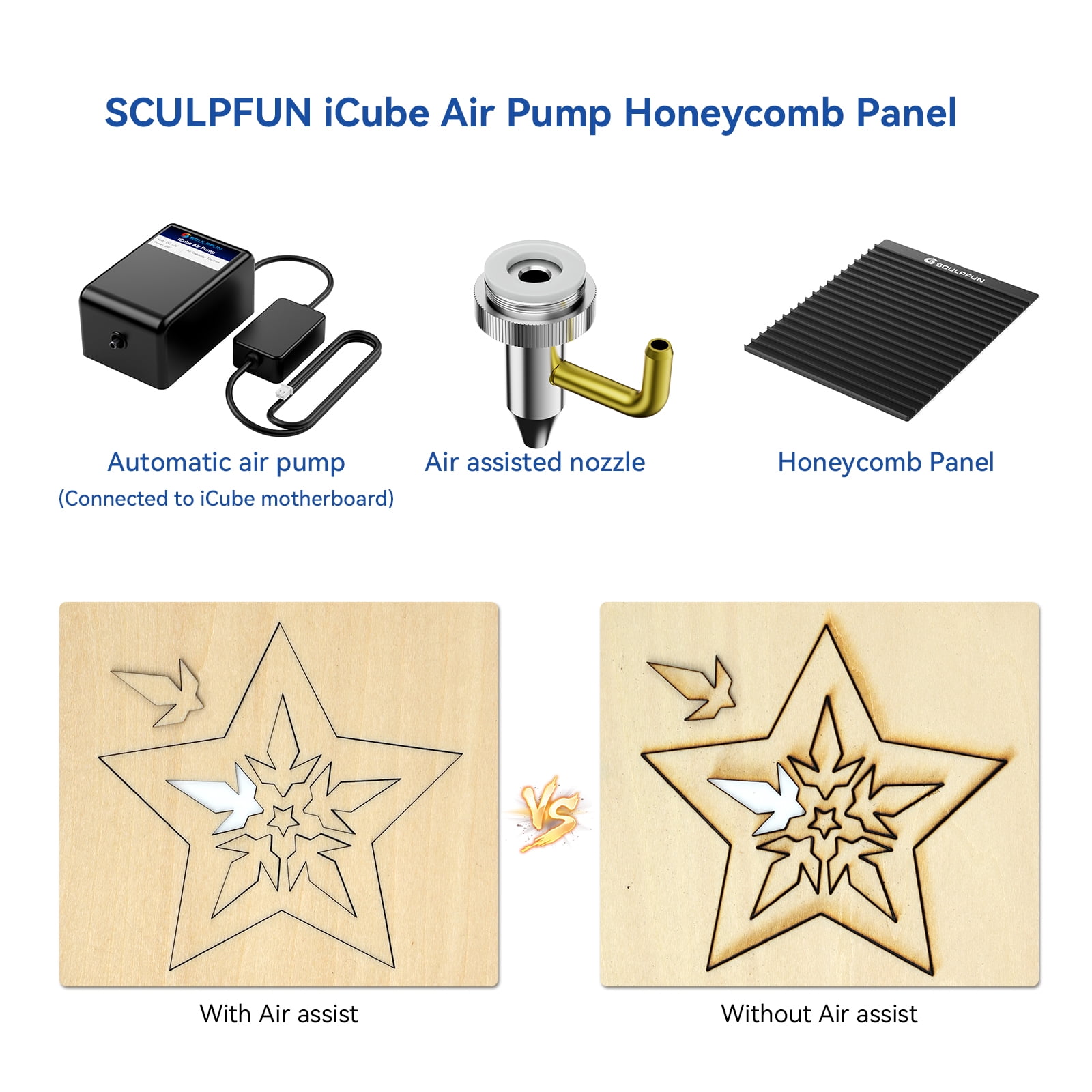 engraving machine accessories: ICUBE upgrade kit,Air Pump 15l/min Air Vibration Table Noise Low