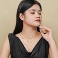 thumbnail image 2 of Juego de Collar con Colgante en Capas JeenMata de 3 Pzas con Nudo Eterno Chapado en Oro Amarillo, 2 of 5