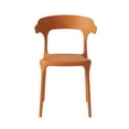 thumbnail image 4 of Xdeco Modern Dining Chairs Set of 4, Stackable Plastic Chair with Anti-Slip for Indoor/Outdoor, Home, Kitchen, Office, Living Room, No Assemably, Orange, 4 of 6