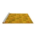 thumbnail image 2 of Ahgly Company Machine Washable Indoor Square Abstract Yellow Modern Area Rugs, 6' Square, 2 of 4