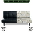 thumbnail image 4 of Xixirimido Armless Futon Cover Futon Slipcover Couch Cover Futon Sofa Bed Cover Furniture Protector with Elastic Bottom Machine Washable, Floral Patchworks, 4 of 8