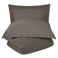 thumbnail image 2 of BNM Solid Cotton Blend Duvet Set, Full/ Queen, Grey, 2 of 4