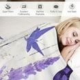 thumbnail image 3 of COMIO Super Soft Flannel Blanket (Universal 1) - Purple Flower White, 3 of 6