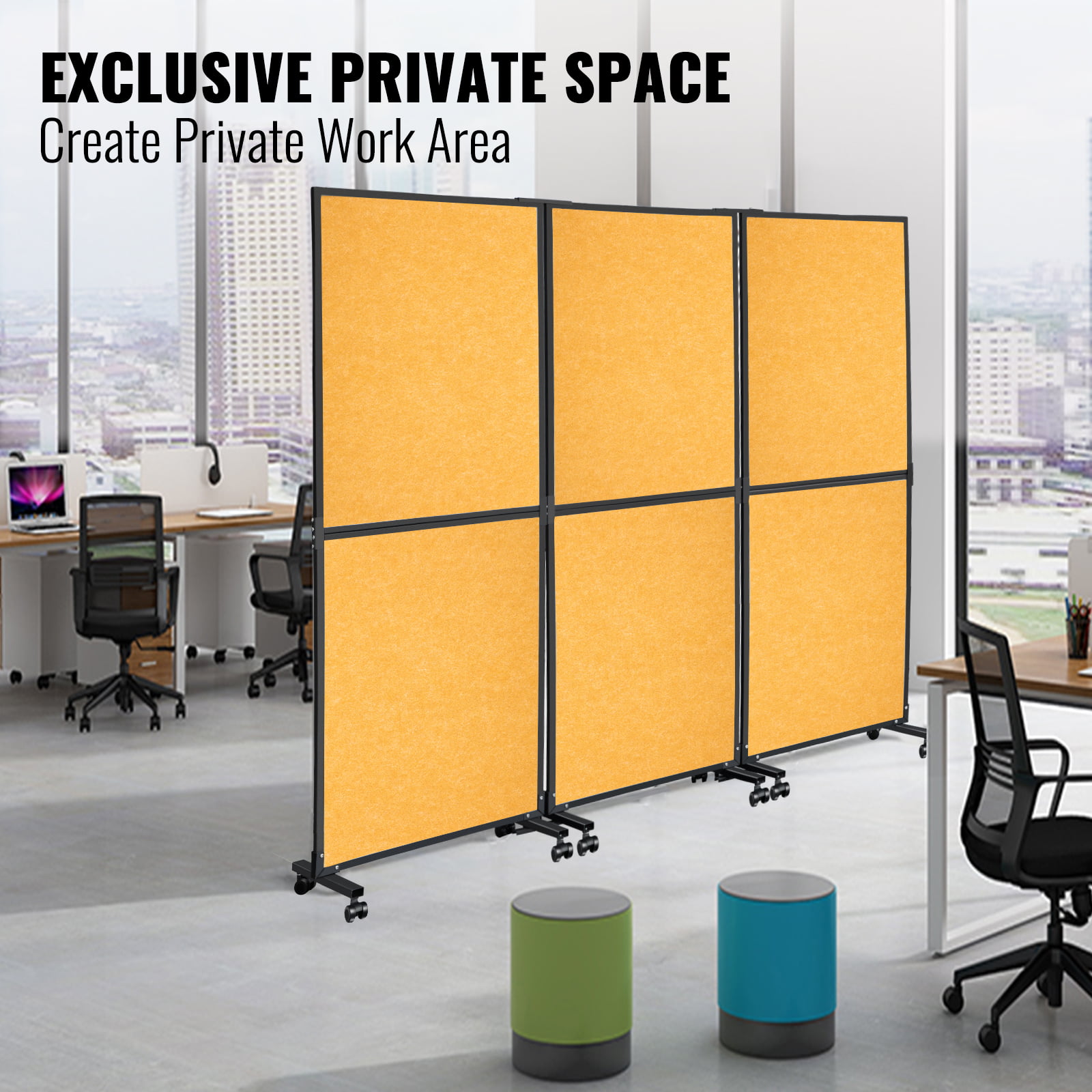 room divider for Office & Classroom Details about   Portable Free Standing Acoustic Screen