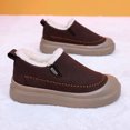 thumbnail image 6 of Brown Men Everyday Velvet Thick Bottom Outdoor Shoes For Fall And Winter Season With Anti-Slip Snow Boots And Cozy Design, 6 of 9